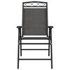 vidaXL Folding Garden Chairs 2 pcs Melange Grey Steel and Textilene