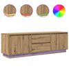 vidaXL TV Cabinet with LED Lights Artisan Oak 160,5x41x50 cm
