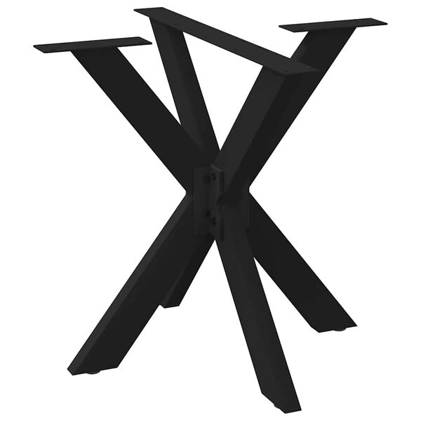 vidaXL Dining Table Leg Spider Shape Black 85x85x(72-73) cm Steel