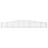 vidaXL Arched Gabion Baskets 7 pcs 400x50x40/60 cm Galvanised Iron