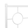 vidaXL Metal Bed Frame without Mattress with Headboard White 120x190cm
