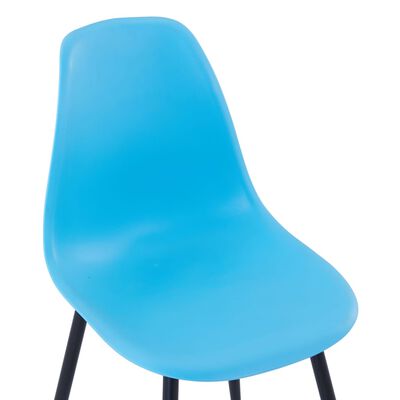 vidaXL Dining Chairs 2 pcs Blue PP
