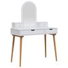 vidaXL Dressing Table Set FAUSKE 4 pcs White 100 x 50 x 143 cm