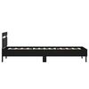 vidaXL Bed Frame without Mattress with LED Lights Black 75x190 cm Small Single
