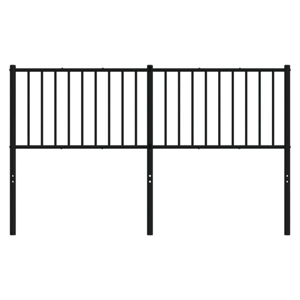 vidaXL Metal Replace Headboard Black 160 cm