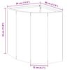 vidaXL Corner Planter White 30 x 30 x 35 cm Steel