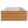 vidaXL Garden Raised Bed 390 x 100 x 36 cm Galvanised Steel