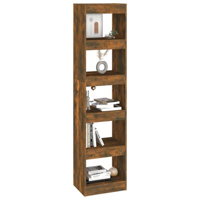 vidaXL Book Cabinet/Room Divider Smoked Oak 40x30x166 cm