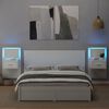 vidaXL Bed Headboard with Cabinets White 160 cm Engineered Wood