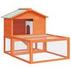 vidaXL Animal Cage | Brown | Fir wood, iron wire | Large | Durable