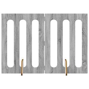 vidaXL Folding Pet Fence 2 pcs Grey Sonoma 100.5 x 38 x 70 cm