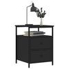 vidaXL Bedside Cabinet Black 44x45x60 cm Engineered Wood