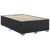 vidaXL Box Spring Bed with Mattress Black 120x190 cm Faux Leather