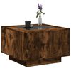 vidaXL Coffee Table with LED Smoked Oak 60x60x40 cm Engineered Wood