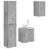 vidaXL Bathroom Furniture Set 3 pcs Concrete Grey 33 x 34.5 x 160 cm