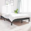 vidaXL Bed Frame without Mattress Grey 140x200 cm Solid Wood