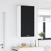 vidaXL Hanging Cabinet with Door Black Oak and White 50 x 31 x 100 cm