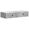 vidaXL Wall-Mounted Side Table Concrete Grey 87.5 x 34.5 x 17 cm