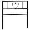 vidaXL Metal Headboard Black 80 cm