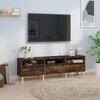 vidaXL TV Cabinet Smoked Oak 150x30x44.5 cm Engineered Wood
