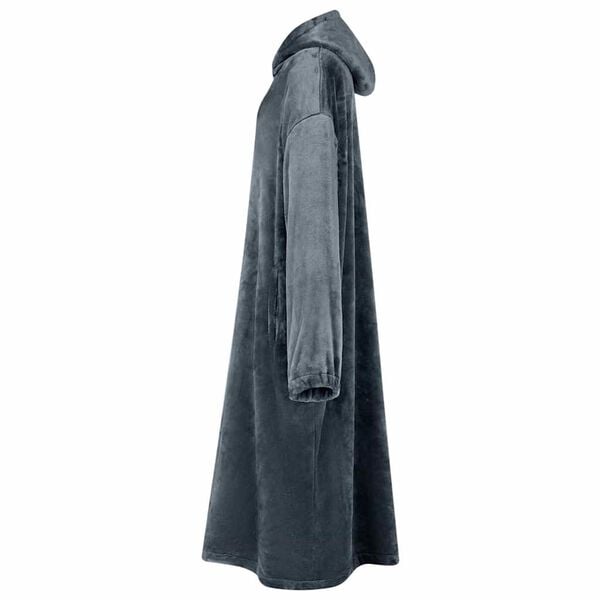 vidaXL Blanket Hoodie Navy Blue S Flannel