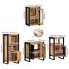 vidaXL Bathroom Furniture Set with Shelf 4 pcs Brown Soild Mango Wood