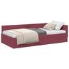 vidaXL Corner Bed Frame with Headboard Wine Red 90 cm x 200 cm Velvet