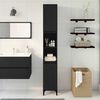vidaXL Bathroom Cabinet Black Oak 30 x 30 x 190 cm Engineered Wood