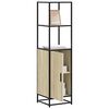 vidaXL Highboard Sonoma Oak 35.5x35x139 cm Engineered Wood and Metal