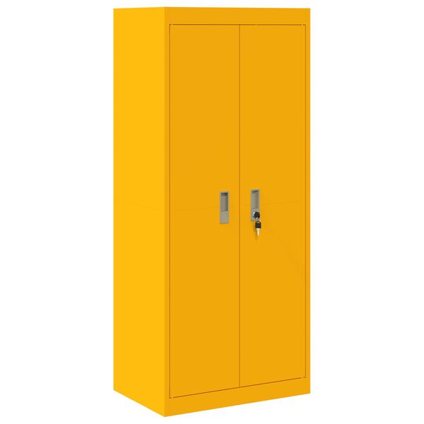 vidaXL Storage Cabinet Mustard Yellow 60 x 40 x 140 cm Steel