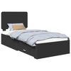 vidaXL Bed Frame with Headboard Black 100 x 200 cm Engineered Wood