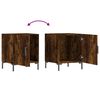 vidaXL Bedside Cabinets 2 pcs Smoked Oak 40x40x50 cm Engineered Wood