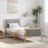 vidaXL Bed frame Brown and light grey 80 x 200 cm Solid pine wood