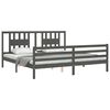 vidaXL Bed Frame without Mattress Grey 200x200 cm Solid Wood
