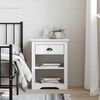 vidaXL Bedside Cabinet BODO White 53x38.5x66 cm Solid Wood Pine