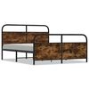 vidaXL Metal Bed Frame without Mattress Smoked Oak 200x200 cm