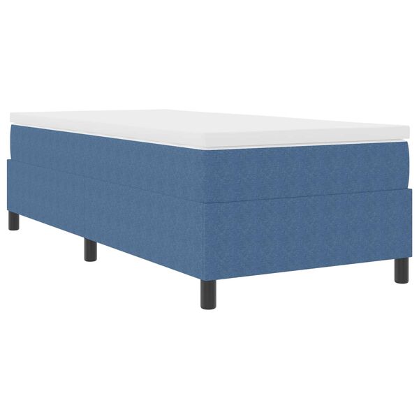 vidaXL Platform Bed Frame Blue 100 x 200 cm Fabric