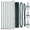 vidaXL Fence with Post Green 1.5 x 10 m Steel