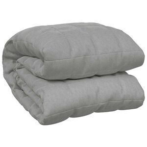 vidaXL Weighted Blanket Grey 138x200 cm Single 6 kg Fabric