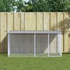 vidaXL Chicken Cage with Roof Light Grey 203x98x90 cm Galvanised Steel