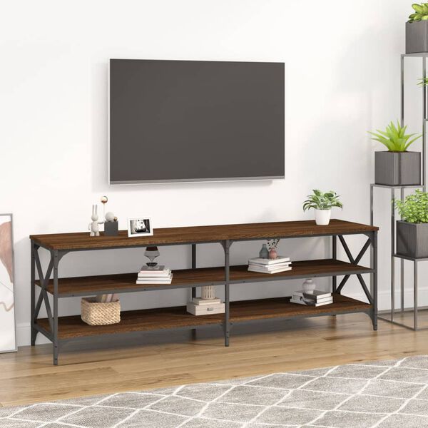 vidaXL TV Cabinet Brown Oak 160x40x50 cm Engineered Wood