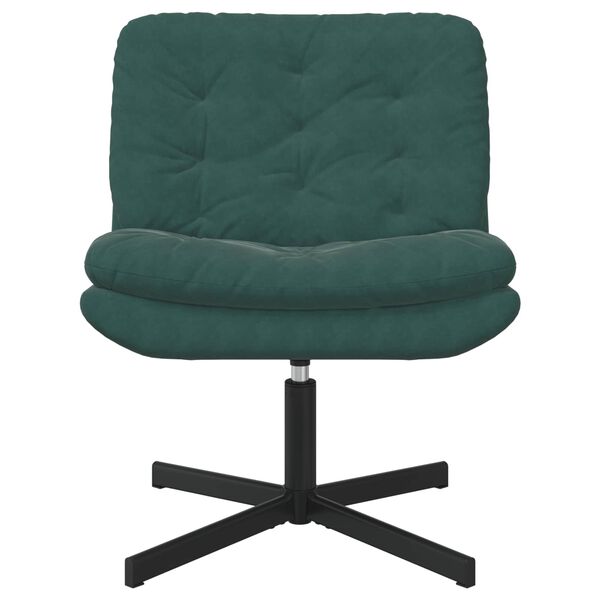 vidaXL Swivel Relaxing Chair Dark Green 63 x 75 x 76 cm Velvet
