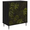 vidaXL Chest of Drawers ELBURG Palm leave print 66 x 36.5 x 76 cm