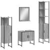 vidaXL 4 Piece Bathroom Cabinet Set Grey Sonoma Engineered Wood