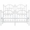 vidaXL Metal Bed Frame without Mattress with Footboard White 120x200cm