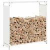 vidaXL Firewood Rack White 90x28x90 cm Cold-rolled steel