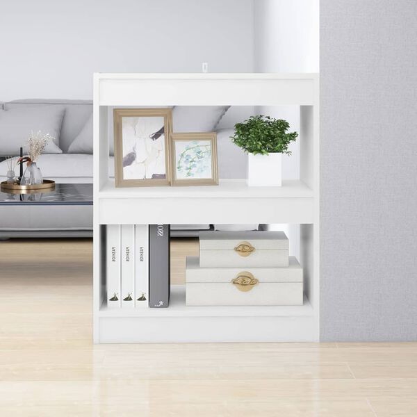 vidaXL Book Cabinet/Room Divider White 60x30x72 cm