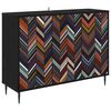 vidaXL Sideboard OMMEN Black Oak 102 x 33 x 76 cm Engineered Wood