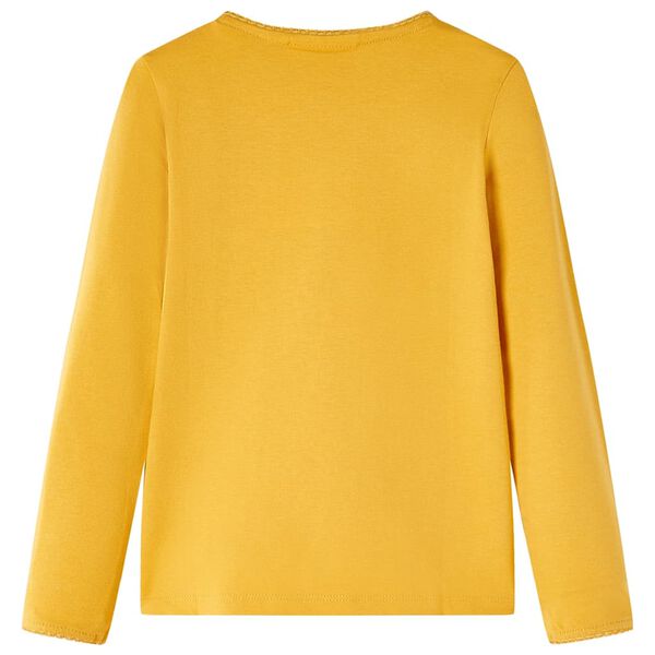 Kids' T-shirt with Long Sleeves Dark Ochre 92