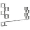 vidaXL Wall-Mounted TV Shelf Concrete Grey 180 x 15 x 94 cm